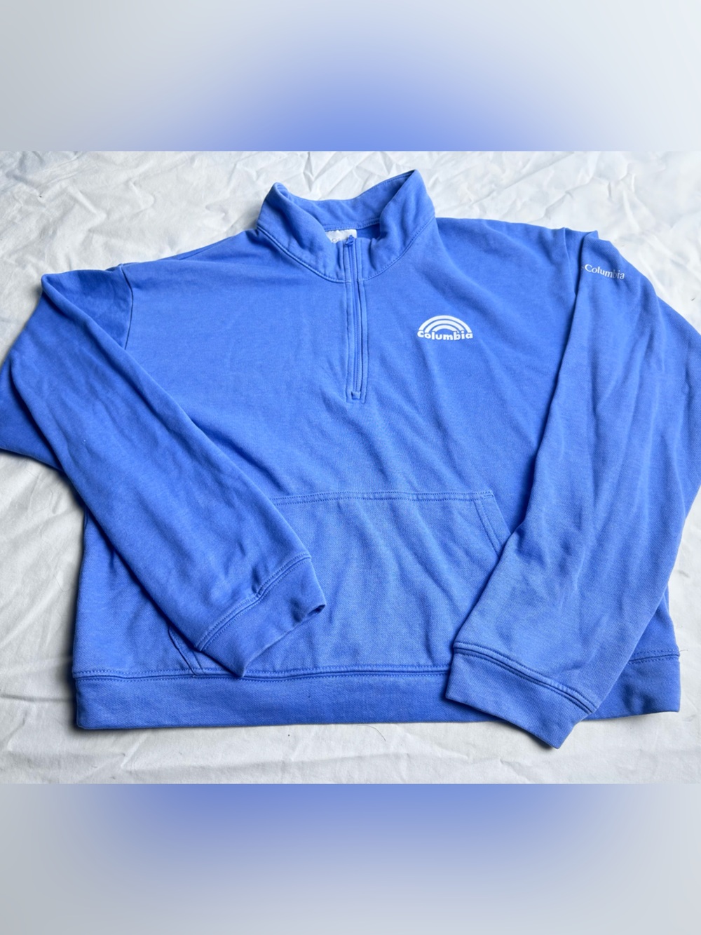 Columbia women’s Blue Quarter-Zip Fleece Pullover large